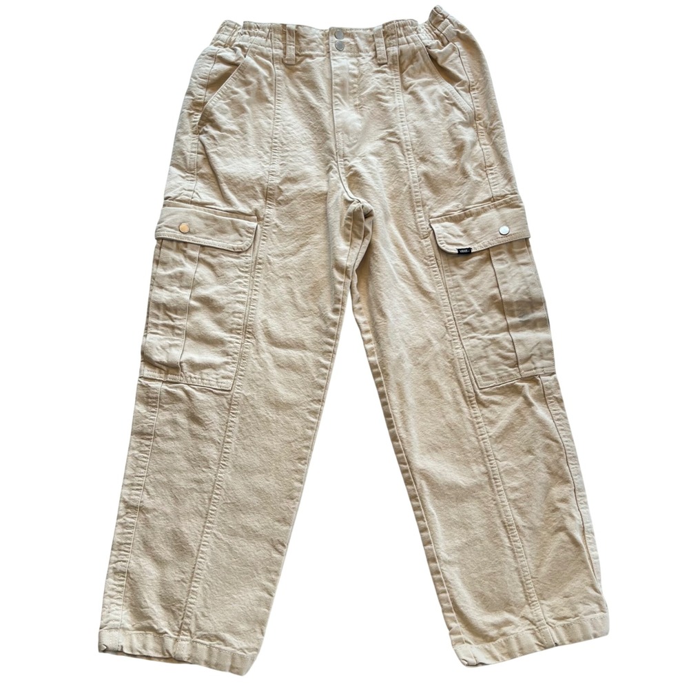 Vans Sand Beige Skater Y2K Streetwear‎ Utility Minimalist Cargo Pants Size M